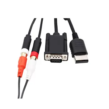VGA Kaabel SG Dreamcast High Definition + 3.5 mm 2-Mees RCA Adapter