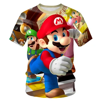 Viimane Harajuku Klassikaline mängud, Super Mario lapse Poiste ja tüdrukute t-särk Super Smash Bros 3D t-särk, hip-hop tshirt streetwear