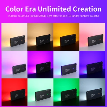 VIJIM VL-3 Värviline RGB LED Video Valgus on OLED Display-Fotograafia Stuudio Valgus Canon Nikon Sony DSLR Fill Light