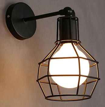 Vintage Seina Lamp Tööstus seinavalgusti LED Sconce Ameerika Retro seina lamp, Metallist kaas kerge Kodu kaunistamiseks valgustus võistluskalendri