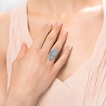 Vintage Õie sõrmus 925 Sterling hõbe AAAAA cz Aastapäeva abielusõrmused naiste Pruudi Trahvi Pool Ehted