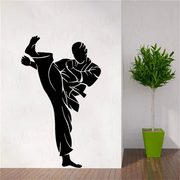 Vinüül Kleebis Judo Siluett, Sport Karate Võitluskunstide Konkurentsi Tüdrukud Poiste Tuba Plakat Seinamaaling Decal Seina Art Decor WL975