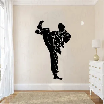 Vinüül Kleebis Judo Siluett, Sport Karate Võitluskunstide Konkurentsi Tüdrukud Poiste Tuba Plakat Seinamaaling Decal Seina Art Decor WL975