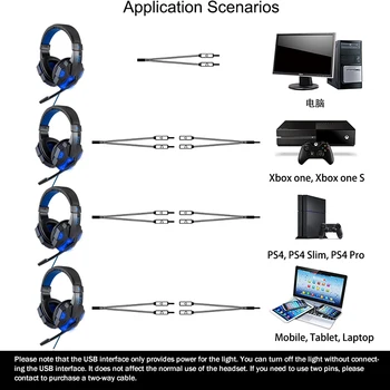 VIP Tilk Laevandus Professionaalne Led Gaming Kõrvaklapid PS5 PS4 Xbox Üks Arvuti PC
