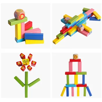 Virnastamine ehitusplokid mänguasi puidust laste kuhja tower malelaual mängu värvimine haridus mänguasjad, laste sünnipäev kingitused