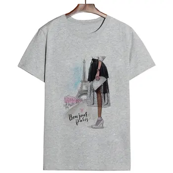 Vogue Paris tüdruk, Print t-särk naistele, Valge 2019 Suvel Vabaaja Harajuku Trend Tshirt Uus Mood Lühikesed Varrukad O Kaelus T-särk