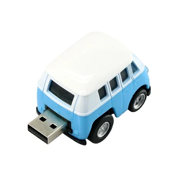 Väike Buss Usb Flash Drive Mini Auto Mudel 4GB 8GB 16G 32G 64GB Pendrive USB 2.0 Pen Flash Drive mälupulk Draiv Stundent Kingitus