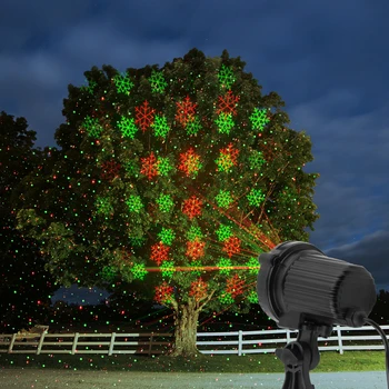 VÄLISMAALASE Punane Roheline Liigub Star Dots Lumehelves Xmas Laser Valgus Projektor Jõulupuu Pool Väljas Aed Veekindel Valgustus