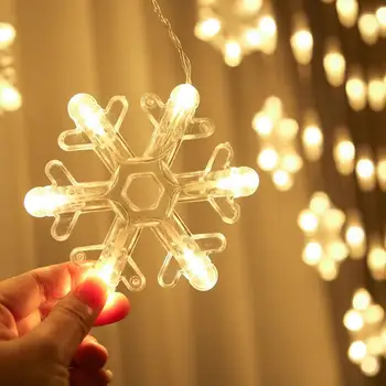 Värvikas LED Lumehelves String Tuled 2020. Aasta Jõulud Decor Kodus Kardina Tuled Haldjas Tuled Xmas Navidad Decor Uus Aasta Decor