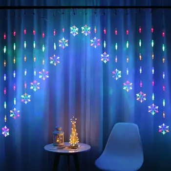 Värvikas LED Lumehelves String Tuled 2020. Aasta Jõulud Decor Kodus Kardina Tuled Haldjas Tuled Xmas Navidad Decor Uus Aasta Decor