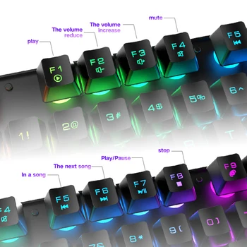 Värviline Valgustatud LED Taustavalgustusega T3 Wireless PC Vikerkaar Gaming Keyboard Mouse Set Keycaps Wireless Gaming Keyboard