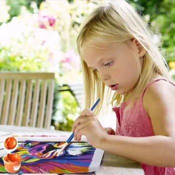 Värvimine Poolt Numbrid Armastus Maastiku DIY raami Kodu Kaunistamine, Värvimine Poolt Numbrid Flower Girl Handpainted Pilte Kingitus