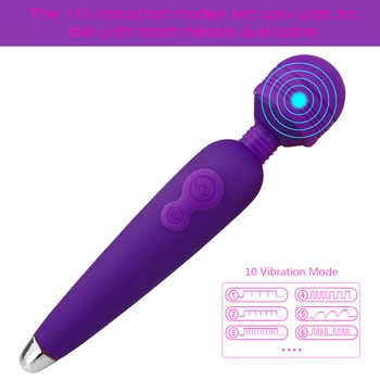 Võimas Suulise Clit AV Vibraatorid Magic Wand Kliitorit Seksi Mänguasi Naistele, USB Laetav Vibraator Keha Massager Täiskasvanud Tooted