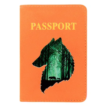 Võlu Mood Metsa Hunt Disain Trükkimine Naised Mehed Passi Kaane Pu Nahk Reisi-ID Credit Card Hoidja Tasku Rahakoti Kotid