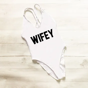 WIFEY Uus Täht Supelrõivad Naised Ühes Tükis Seksikas Ujumistrikoo Kõrge Lõigatud Beach Kanda Bodysuit Tagasi Rist trikoo biquinis Must Sinine