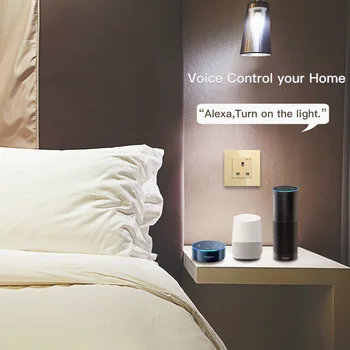WiFi Smart vooluvõrku Vooluvõrku Klaasist Paneel, Smart Life/Tuya APP pult,Töötab Amazoni Echo Alexa Google Home EL FR UK