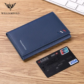 WILLIAMPOLO Brändi Meeste kaardi omanik taskud slim Ehtne Nahk RFID-Kaardi Paketi Krediitkaardi Omaniku rahakoti väike Kaart Juhul rahakott