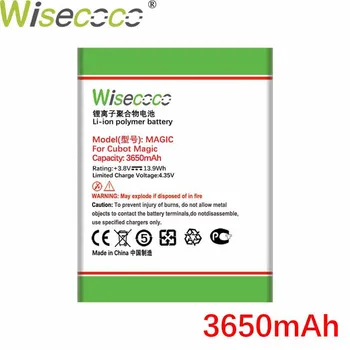 Wisecoco 3650mAh MAGIC CUBOT MAGIC Mobiiltelefoni Laos Kõrge Kvaliteet +Tracking number