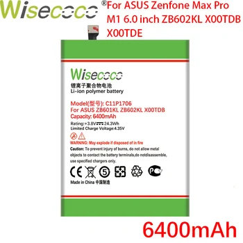WISECOCO 6400mAh C11P1706 Aku ASUS Zenfone Max Pro M1 6.0 tolline ZB602KL X00TDB X00TDE Mobiilne Telefon