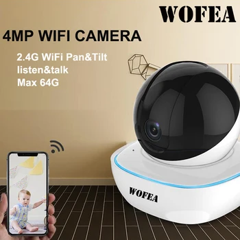WOFEA 1080P/ 4MP WIFI IP Kaamera Traadita Järelevalve HD AI CCTV Kaamera Auto Rööbastee Märku, Aare/Kordon P2P Öise Nägemise ICSee