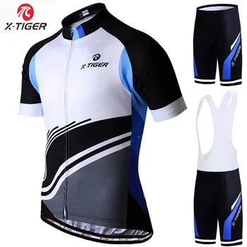 X-Tiger Pro Cycling Jersey Set Suvel Jalgratta Riided Maillot Ropa Ciclismo Polüester Racing Bike Riided MTB Cycling Set