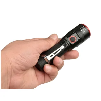 XANES 1511-B 1000Lumens USB Laetav Taskulamp T6 Led Taskulamp Zoomable 3 transpordiliikide taskulambi jaoks 18650, mille USB-kaabel, Telkimine
