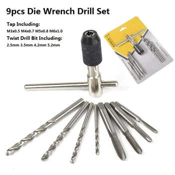 XCAN Puuduta Wrench Set 6/8/9pcs Käega Koputades Tööriista Omanik Twist Drill Bit Kruvi Tap Drill Metallitöö-Threading Tööriist