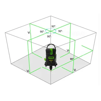 XEAST XE-08L laser tasandil Roheline 4V1H Read Pöörlevad 360 isetasanduv väljas 520nm Corss Line Lazer Tasandil Pöörd Funktsiooni