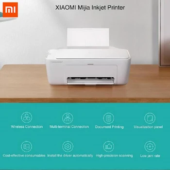 XIAOMI Mijia Color Inkjet Printer Termilise Vaht USB WiFi Traadita Kaugjuhtimispult Trükkimine 4800*1200 DPI Scan Copy A4/B5/A6/