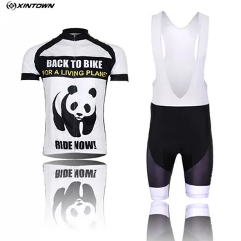 XINTOWN Jalgrattasõit Jersey püksid, Rinnatüki Valge Meeste Jalgratta Riided Panda Pro MTB Jalgratas Top Jalgrattasõit Kandma Särgid suveks
