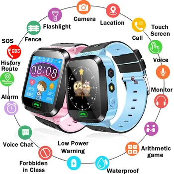 Y03 Smart Watch Multifunktsionaalne Laste Digitaalne Käekell Häire Beebi Vaadata Kaugseire Sünnipäeva Kingitused Lastele