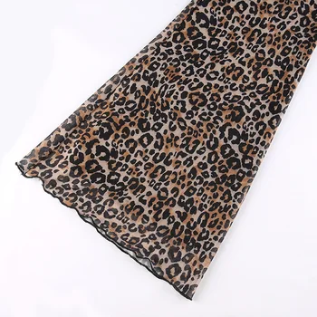 Y2K Mood Leopardi Mustriga Põletatud Püksid E-Tüdruk Vintage Slim Loomade Prindi Kõrge Vöökoht Pikad Püksid Looduses Sügisel 90s Varustus