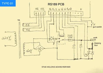YDT RSR1600,RSR2500 stud welding machine control panel DIY kondensaator stud keevitajale