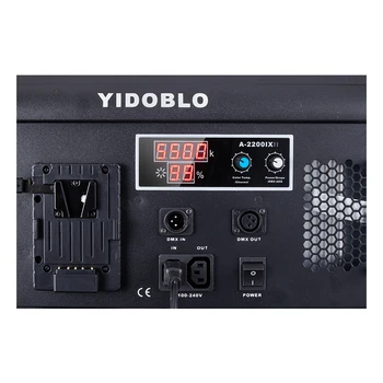 Yidoblo 70 VATTI A-2200IX LED Paneel, Day light, Külm värviline LCD Ekraan Video Valgustus Pro fotograafia Stuudio LED lamp valgustus Edasi