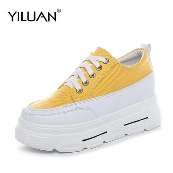 Yiluan 2020. aasta Kevad-suvel Uue Lõuendi Naiste Tossud Õpilane Valged kingad tüdruk Platvorm Väike Suurus Casual Woman Kingad 32 33 34