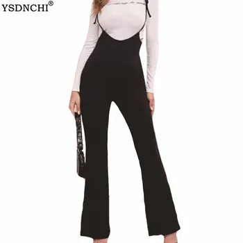 YSDNCHI Lahvatas Püksid Must Elegantne Pikad Püksid Sügis Naine Elastsus Bell Bottom Mood Daamid Kõrge Talje, Pluss Suurus Püksid
