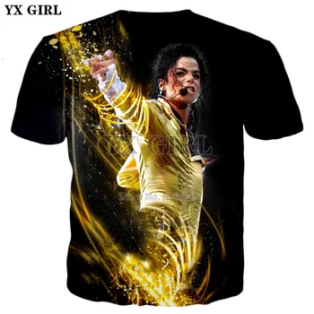 YX TÜDRUK Mehed/Naised Hip-hop t-särk 2019 suvel Uus Mens 3d t-särk King of Pop Michael Jackson Prindi Casual Cool t-särk