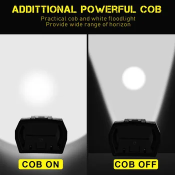 ZK20 COB LED mini Esilaterna usb Laetav Esitulede Punase tulega esilatern-sensor Pea Lambi Valguse Laterna lampe frontale