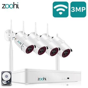 Zoohi Traadita 8CH NVR Süsteem Kit 1080P 2MP HD, WIFI, Kaamera Home Security Camera Süsteem Night Vision videovalve Komplekt