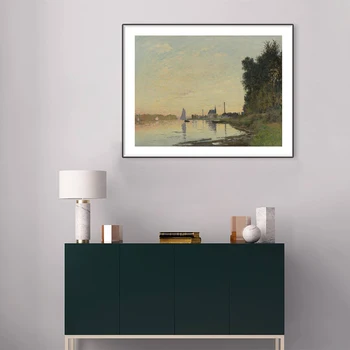 ZYGALLOP Claude Monet Seine Maastiku õlimaal Lõuendil Plakatid ja Pildid Impressionism Kuulsad Maalid Toas Seina Decor