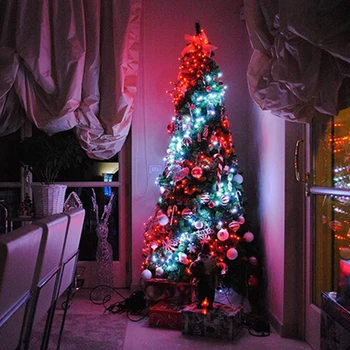 Äsja Christmas Tree Teenetemärgi Tuled Custom LED String Tuled App kaugjuhtimine Valguse S66