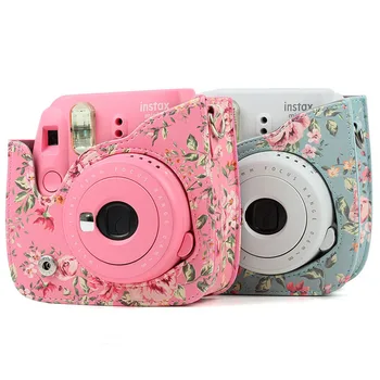 Õla Kaamera Karpi Värvikas Mustrid Nahast Kaamera Kott Fujifilm Instax Polaroid Mini 8/ Mini8+/ 9 Käekotid