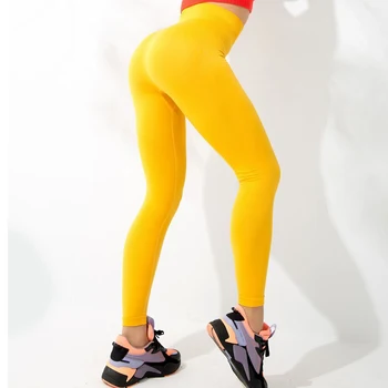 Õmblusteta Naiste Jooga Püksid Fitness Tahke Super Elastsus Push Up Säärised Tihe Jõusaali Legging Naiste Kõrge Ootab