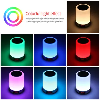 Öö Valgus, Bluetooth Kõlar Kaasaskantav Juhtmevaba Bluetooth Kõlar Touch Control Värvi LED Öölambid Tabel Lamp
