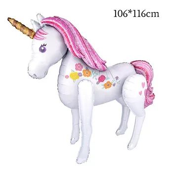 Ükssarvik Pool Kaunistused Asjade 3D-Suur Unicornio Jalgsi Loomade Foolium Õhupallid Tüdrukud Sünnipäeva Teema Pool Decor Soosib